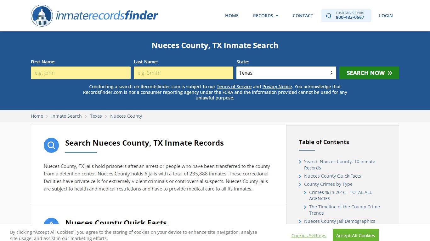 Nueces County, TX Inmate Lookup & Jail Records Online